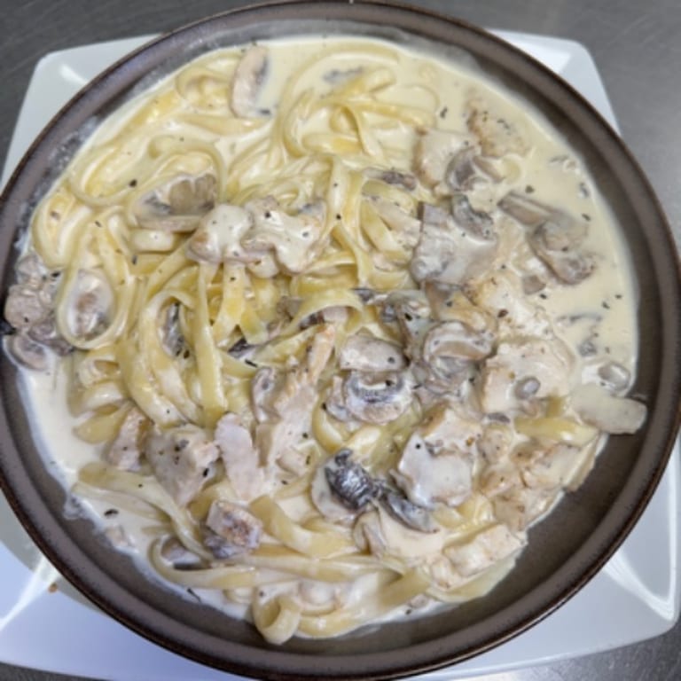 Indulge in our chicken alfredo